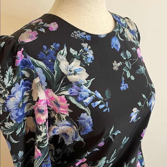Zimmermann Moncur Drape Dress Midnight Floral Sz 2 - Picture 2 of 5